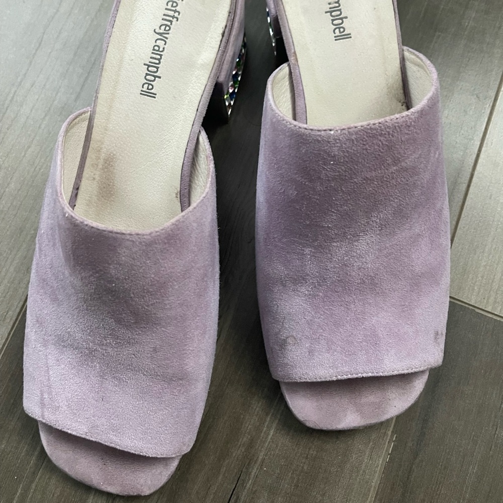 Jeffrey Campbell open toe mule heel